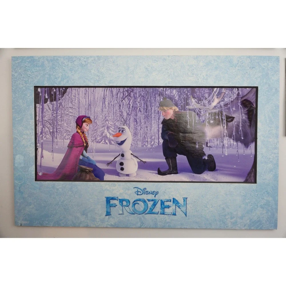 Disney Frozen Magical Moments Character Art Wall Plaque Set Blue Good